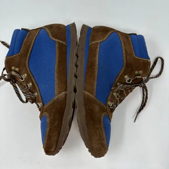 LL Bean Katahdin Waterproof Leather Hiking Boots ~ Mens Size 11M Brown/Blue