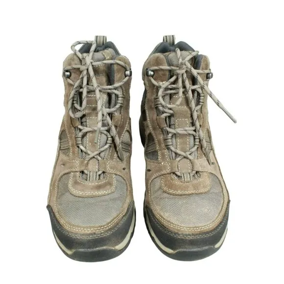 LL Bean Trail Model 4 Brown Suede Lace Up Waterproof Hiking Boots Size 9.5 Wide