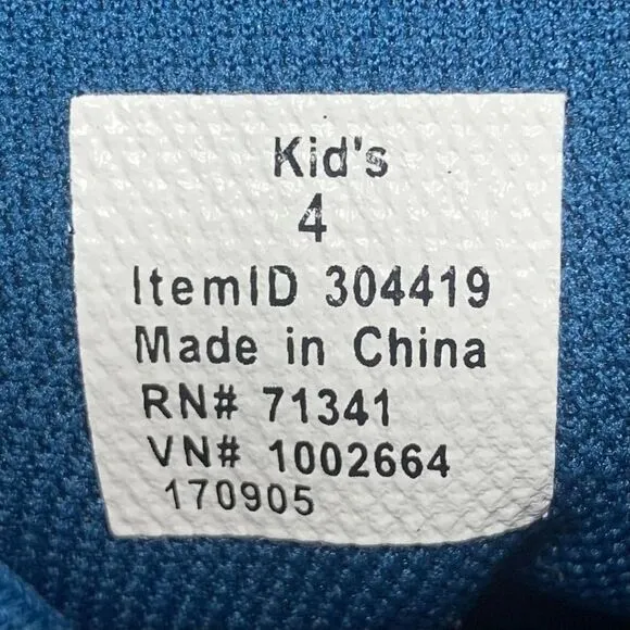 L.L. Bean Kid's Size 4 - Orange/Blue Lace-up Running Shoes Sneakers 304419