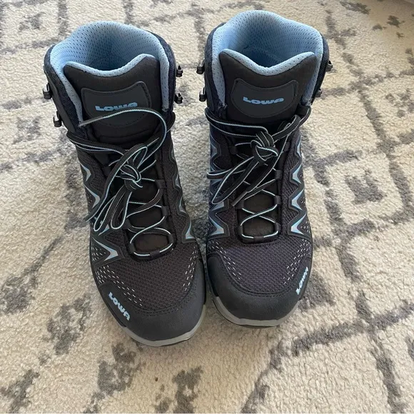 Lowa Innox Pro Mid Graphite Grey and Blue Hiking and Outdoor Boots