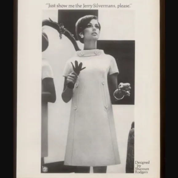 Luxury 1960s SHANNON RODGERS FOR JERRY SILVERMAN Linen Dress Vintage Brown M