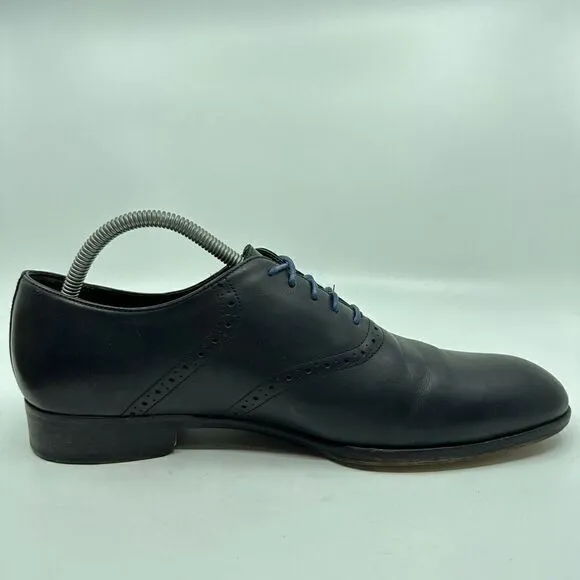 M. Gemi The Esperto Men’s Size 9.5 Black Blue Oxford Derby Work Dress Shoes
