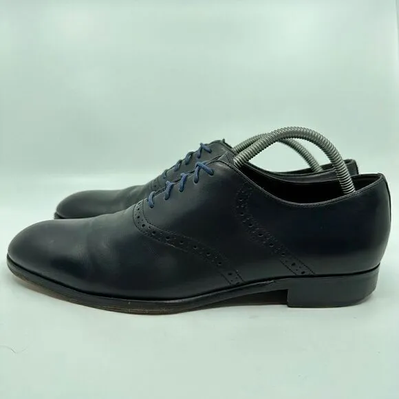 M. Gemi The Esperto Men’s Size 9.5 Black Blue Oxford Derby Work Dress Shoes