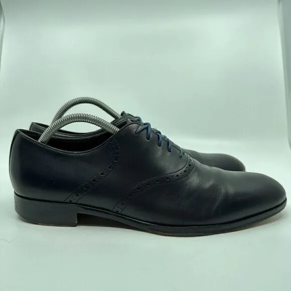 M. Gemi The Esperto Men’s Size 9.5 Black Blue Oxford Derby Work Dress Shoes