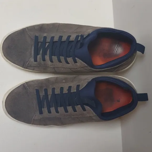 Martin Dingman Cameron Suede Sneakers Men's size 10.5 Gray Blue