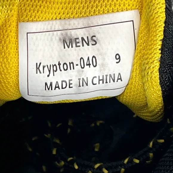 Mazino Krypton Shoes Men's 9 &amp; 10 Gray Black  Lace‎ Up Athletic Running Sneakers