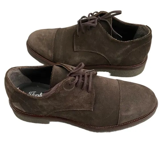 Men! New Florsheim Lace Up Oxford Shoes in Brown Suede size 9.5