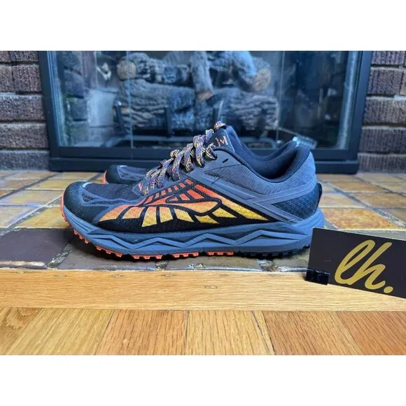 Mens 8.5 Brooks Caldera 1 Black Orange Athletic Running Shoes 1102421D075