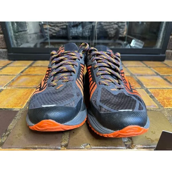 Mens 8.5 Brooks Caldera 1 Black Orange Athletic Running Shoes 1102421D075