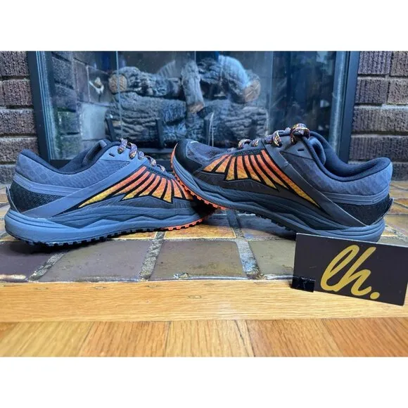 Mens 8.5 Brooks Caldera 1 Black Orange Athletic Running Shoes 1102421D075