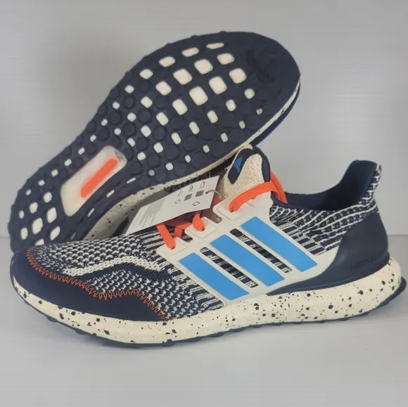Mens Adidas Ultraboost 5.0 DNA Sneakers Running Shoes Blue Orange GV8734