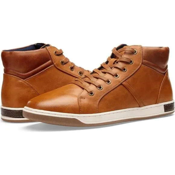 Men's Casual Shoes High Top Chukka Sneaker | Men Brown Boots
