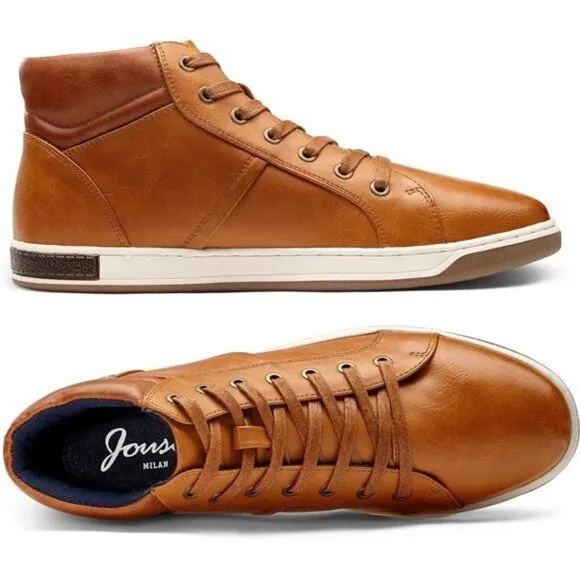 Men's Casual Shoes High Top Chukka Sneaker | Men Brown Boots