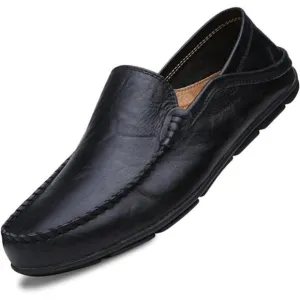 Men's Premium Genuine Leather Casual Slip on Loafers Breathable Driving Shoes