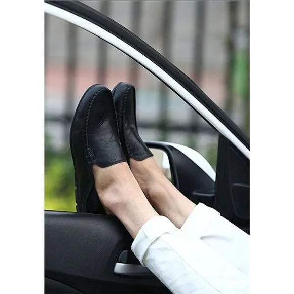 Men's Premium Genuine Leather Casual Slip on Loafers Breathable Driving Shoes