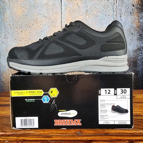 Men's Steel Toe Slip Resistant Work Shoes 12