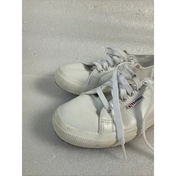 Men’s Superga Sneakers 39.5 white Leather Low Top Shoes US Men’s 7 women’s 8.5