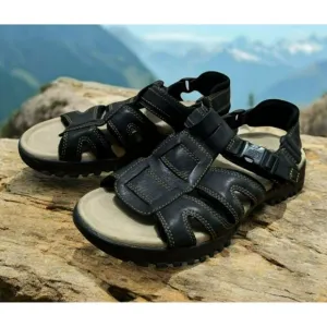 Mens Teva Leather Sandals Waterproof Y2K Fisherman Sport Hiking Walking Brown 9