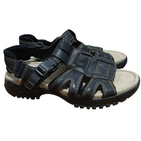 Mens Teva Leather Sandals Waterproof Y2K Fisherman Sport Hiking Walking Brown 9