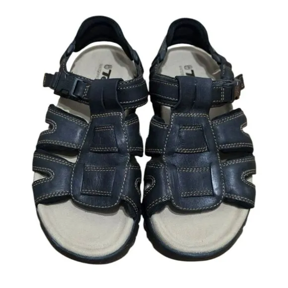 Mens Teva Leather Sandals Waterproof Y2K Fisherman Sport Hiking Walking Brown 9