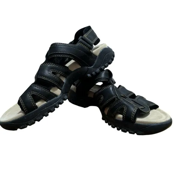 Mens Teva Leather Sandals Waterproof Y2K Fisherman Sport Hiking Walking Brown 9
