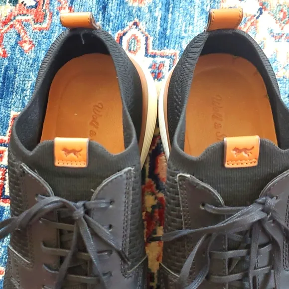 Men's Wolf &amp; Shepherd SwiftKnit Derby Black Casual Men's Shoes In Size 12