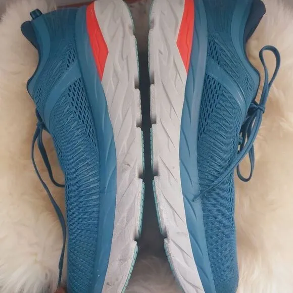 Men's Hoka Bondi 7 Running Shoes Real Teal Size 14 | Excellent Pre-Owned Conditi