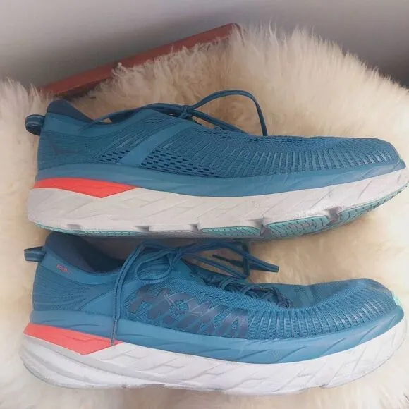 Men's Hoka Bondi 7 Running Shoes Real Teal Size 14 | Excellent Pre-Owned Conditi