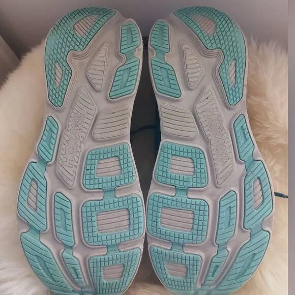 Men's Hoka Bondi 7 Running Shoes Real Teal Size 14 | Excellent Pre-Owned Conditi