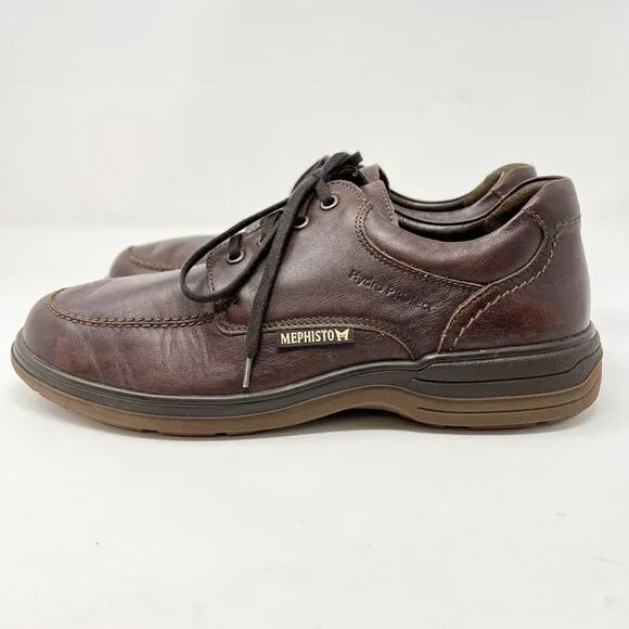 Mephisto Douk Waterproof Oxford Shoes Mens Brown Chestnut Leather US 7.5 EUR 7