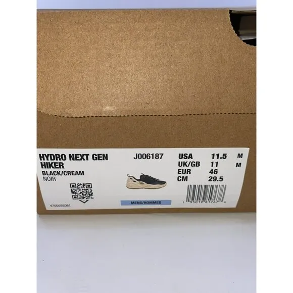 Merrell Hydro Next Gen Hiker Black/Cream Shoes Size 11.5 Mens