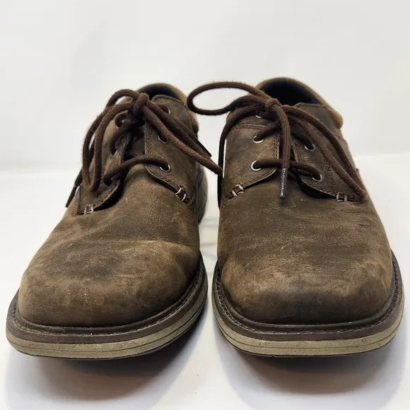 Merrell Men World Vue Brown Leather Casual Oxford Shoe Size 11.5 Lace Up Comfort