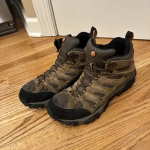 Merrell Moab Earth Mid Continuum Vibram Hiking Boots Mens Sz 10.5 Brown J88623