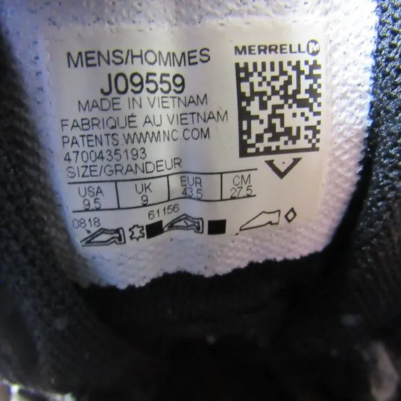 Merrell Pine Mid Ventilator Waterproof Hiking Boots Men's 9.5