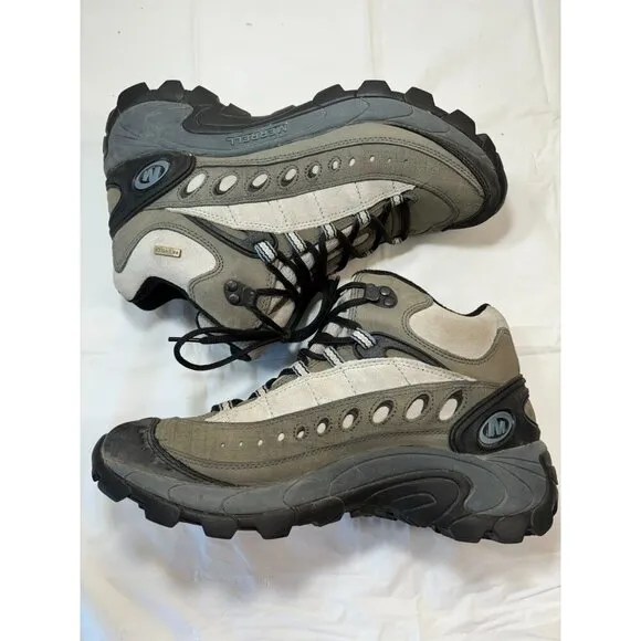 Merrell Pulse II Womens Waterproof Mid Top Shale Hiking Boots Size 9.5