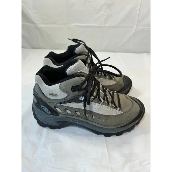 Merrell Pulse II Womens Waterproof Mid Top Shale Hiking Boots Size 9.5