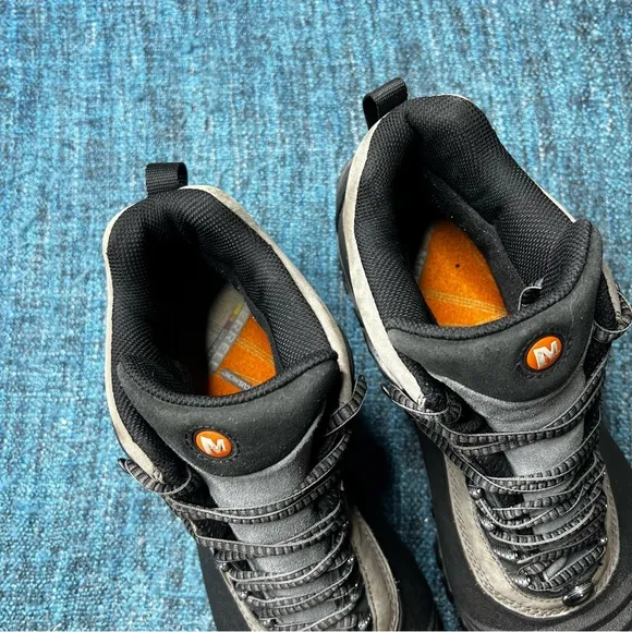 Merrell Thermo 6 Waterproof Hiking Boots Insulated in Black Grey Vibram Soles