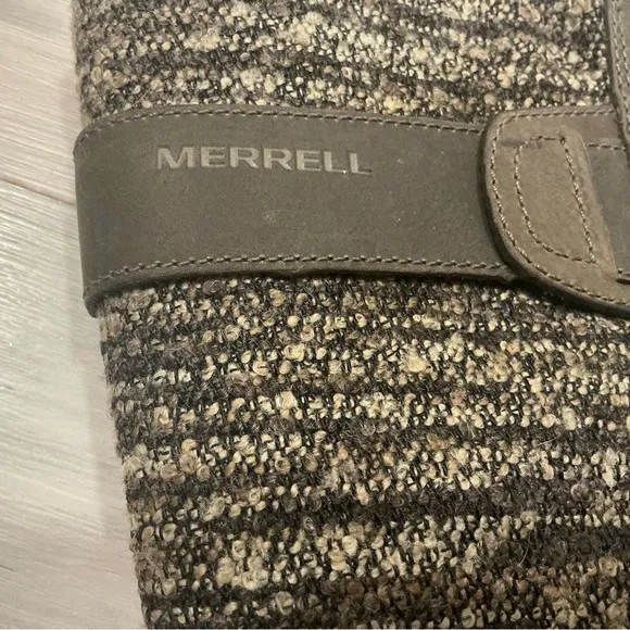Merrell women’s Sz 6 tall boots “Bungee cord” leather waterproof New