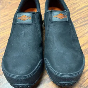 Merrell Work Jungle Moc Leather Composite Toe Shoes, Black, 5.5 US