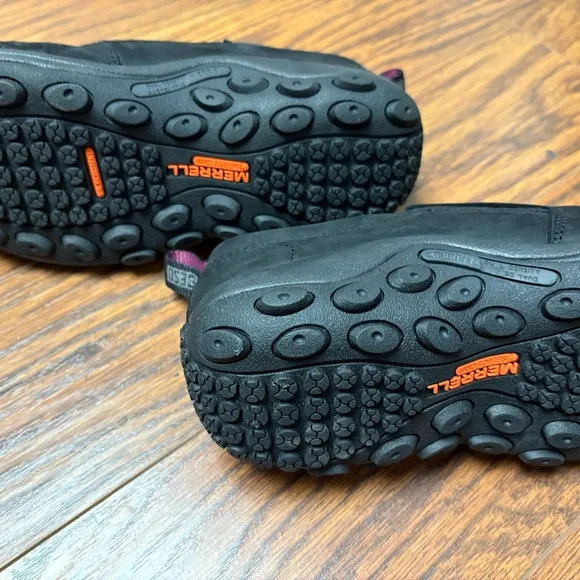 Merrell Work Jungle Moc Leather Composite Toe Shoes, Black, 5.5 US