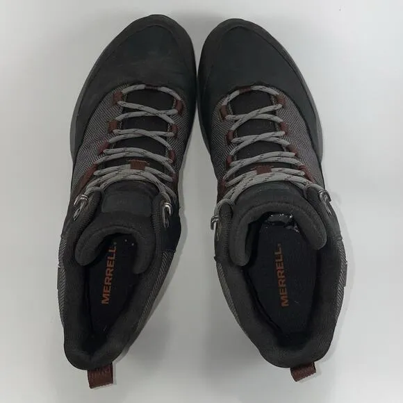 Merrell Zoom Hiking Boots Mens Size 11 Black Waterproof Leather Athletic Lace Up