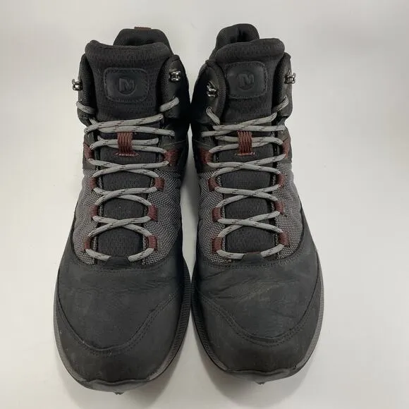 Merrell Zoom Hiking Boots Mens Size 11 Black Waterproof Leather Athletic Lace Up