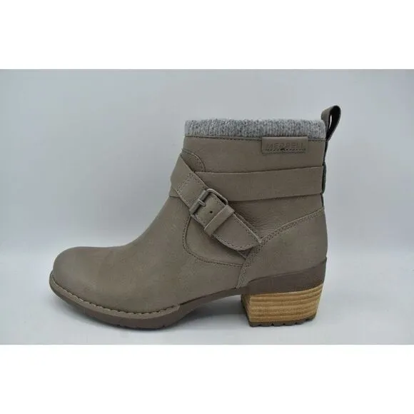Merrell Womens Size 9.5 Shiloh II Moon Rock Zip Waterproof Booties Boots