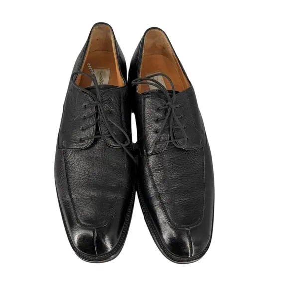 Mezlan Black Leather Derby Oxford Mens Shoes Size 11 M Modern Casual Dress