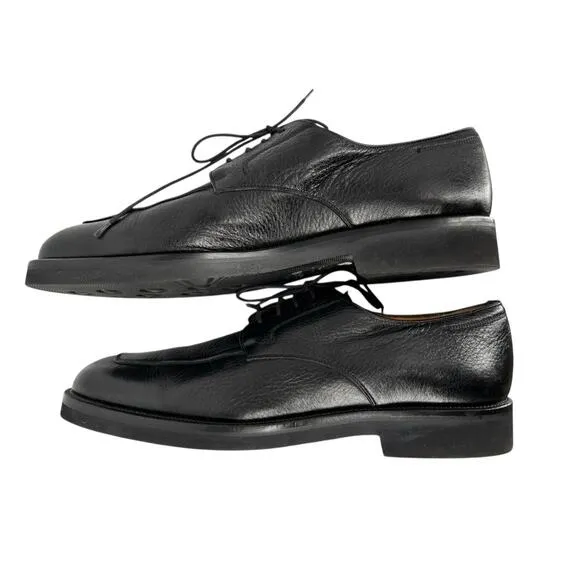 Mezlan Black Leather Derby Oxford Mens Shoes Size 11 M Modern Casual Dress
