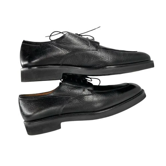 Mezlan Black Leather Derby Oxford Mens Shoes Size 11 M Modern Casual Dress