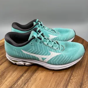MIZUNO Shoes Wave Rider Womens Size 9 Blue Running Sneakers J1DG192902 Workout