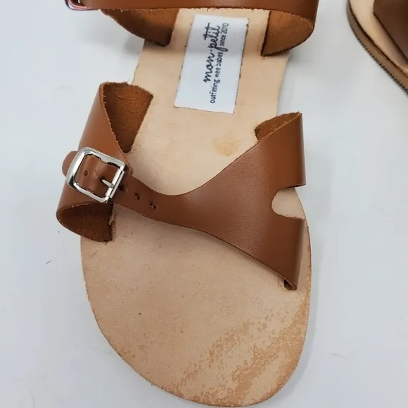 MON PETIT CAPE COD SANDALS EFFORTLESS BUCKLE WATERPROOF LEATHER BROWN GIRLS 13 W
