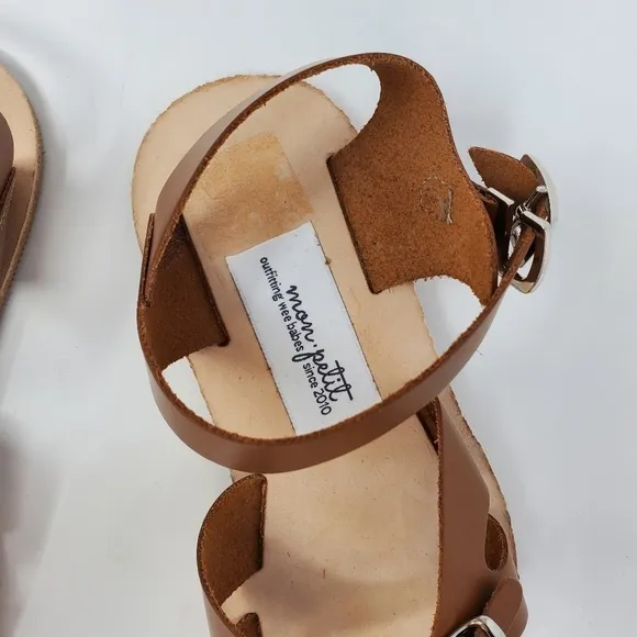 MON PETIT CAPE COD SANDALS EFFORTLESS BUCKLE WATERPROOF LEATHER BROWN GIRLS 13 W