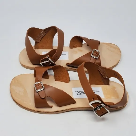 MON PETIT CAPE COD SANDALS EFFORTLESS BUCKLE WATERPROOF LEATHER BROWN GIRLS 13 W